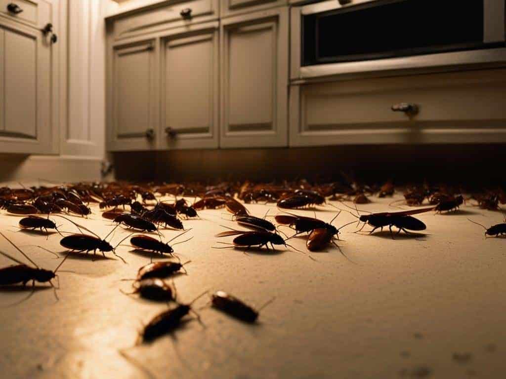 Rats et cafards infestant une cuisine, menace sanitaire, extermination professionnelle, contrôle des nuisibles, service rapide SOS Extermination.